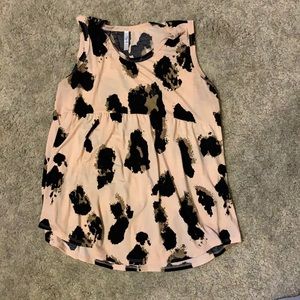 Pink Flowy Animal Print Tank